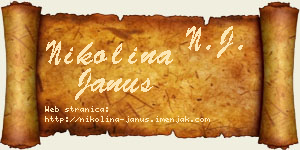 Nikolina Janus vizit kartica